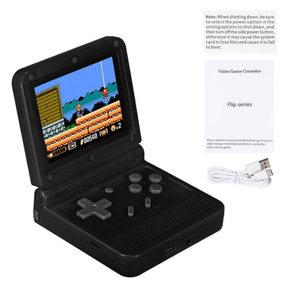 YoimJoyFun V90 3" 16/64GB Retro Flip Handheld Game Console Portable Pocket Gameboy