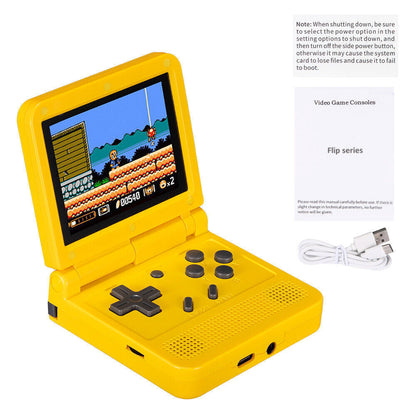 YoimJoyFun V90 3" 16/64GB Retro Flip Handheld Game Console Portable Pocket Gameboy