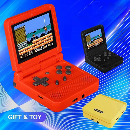 YoimJoyFun V90 3" 16/64GB Retro Flip Handheld Game Console Portable Pocket Gameboy