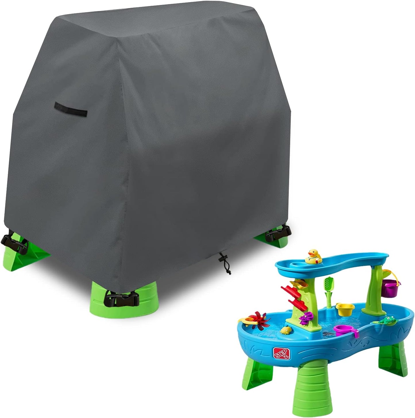 Kids Water Table Cover Fit Step2 Rain Showers Splash Pond Water Table,Waterproof Dust Proof Anti-UV Outdoor Toys Cover-Cover only