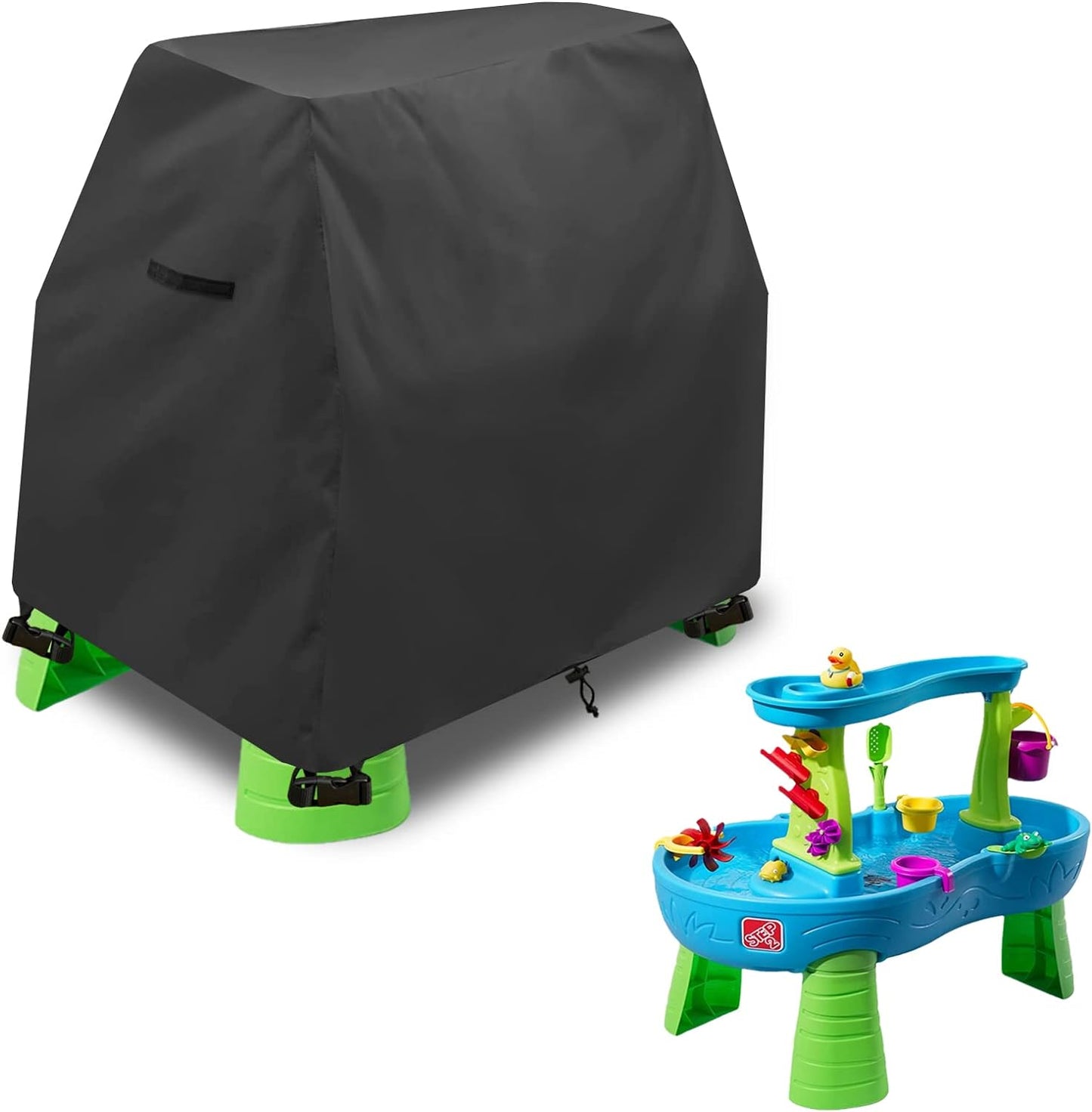 Kids Water Table Cover Fit Step2 Rain Showers Splash Pond Water Table,Waterproof Dust Proof Anti-UV Outdoor Toys Cover-Cover only