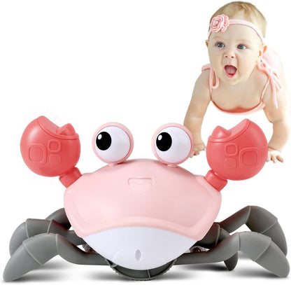 control future Crawling Crab Baby Toy - Infant Tummy Time Toys 3 4 5 6 7 8 9 10 11 12 Babies Boy 3-6 6-12 Learning Crawl 9-12 12-18 Walking Toddler 36 Months Old Music Development 1st Birthday Gifts