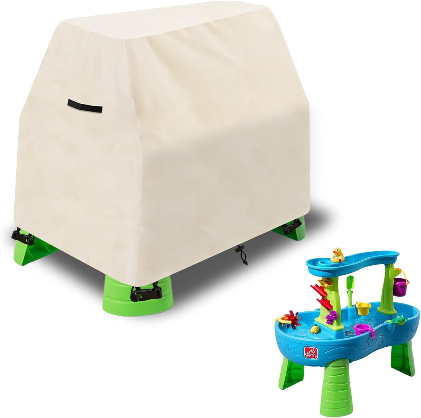 Kids Water Table Cover Fit Step2 Rain Showers Splash Pond Water Table,Waterproof Dust Proof Anti-UV Outdoor Toys Cover-Cover only