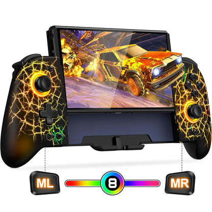 Mobile Gaming Controller for Iphone/Android with Case Support, Wireless Phone Controller with Hall Effect Joysticks, RGB -Play Call of Duty, Genshin Impact, Minecraft, Roblox, Steam Link, Xbox Cloud