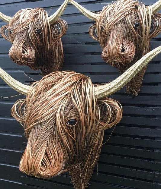 🎁2024 New Year Hot Sale🎁Woven Willow Highland Cow